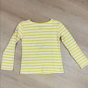 Polo Ralph Lauren Yellow & White Striped Long Sleeve Top Girl’s 8/10